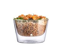 MasterPro Foodies Mixology - Bowl de 510 ml Fabricado de Borosilicanto Transparente - Soporta Cambios Bruscos de Temperatura - Doble Cristal - Apto Lavavajillas - Libre de Tóxicos