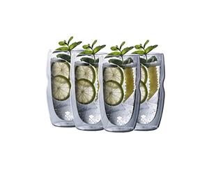 MasterPro Foodies Mixology - Juego de 4 Vasos de Licor 50 ml - Fabricados en Borosilicato Doble pared - Acabado Transparente - Soporta Desde -20º hasta 200º - Apto Lava Vajilla