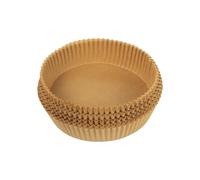 MasterPro Foodies - Papel de Hornear para freidora de Aire - Sin BPA - Juego de 100 Piezas - Moldes Redondos de Papel de 16cm para freidora de Aire con Cesta de 3-4,5L - Sin blanquear