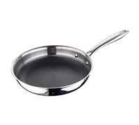 MasterPro Hi-Tech 3 Non-Stick Frying Pan 24 cm Stainless Steel with Honeycomb Structure Triple Coating Kitchen Utensils Suitable for All Hob Types