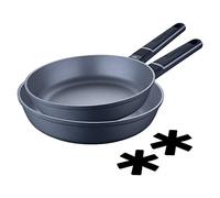 MasterPro Indigo| Sartenes Antiadherentes de 20 y 26 cm de Diámetro y 5,5 y 6 cm de Altura | Fabricadas de Aluminio Fundido | Revestimiento Xylan Plus |Mango Soft Touch | Todo Tipo de Cocinas