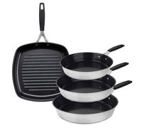 Masterpro Juego de Sartenes Smart Acero Inoxidable Ø 24 cm Ø 20 cm Ø 28 cm 3 Piezas