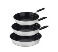 MASTERPRO Juego de Sartenes Smart Acero Inoxidable Ø 24 cm Ø 20 cm Ø 28 cm 3 Piezas