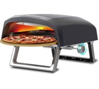 MasterPRO Napoli - Horno giratorio portátil de gas para pizzas - Cocción rápida y uniforme - Potencia hasta 500 °C - Pizzas listas en 60 segundos - Bolsa de transporte y bandeja de piedra incluidas