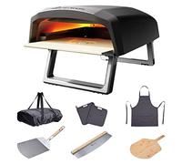 MasterPro Pizza Oven | Pizza Oven | Portable Gas Oven Set with Quick Cooking up to 500°C | Includes Apron, Cutter, Shovel and Chopping Board | Pizzas Ready in 60 Seconds [Energy Class A]