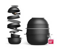 MasterPRO SHARE & PLAY | Juego de Utensilios de Cocina Apilables de 10 piezas | Mango Desmontable | Ahorra espacio | Fundición de Aluminio | Recubrimiento Antiadherente ILAG Ultimate | Regalo Ideal