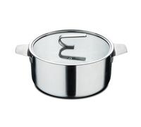 MasterPro SIGMA - Cacerola Grande con Tapa 9.2L 28x15 cm Acero Inoxidable - Multi-capa - Mango Duradero - Medidor Interno - Adecuada para Diversas Fuentes de Calor