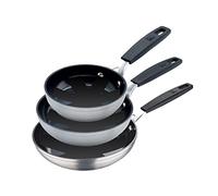 MasterPro Smart | 3 Sartenes Antiadherentes de 20, 24 y 28 cm | Aluminio Forjado | Con Mango Ergonómico | Juego de Sartenes | Para Todo Tipo de Cocinas