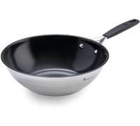 MasterPRO Wok Antiadherente de Acero Inoxidable, 28 cm, Inteligente