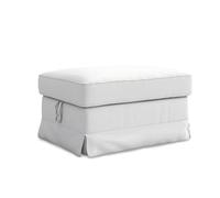 MASTERS OF COVERS Funda de Recambio Compatible con la Funda para Taburete Ektorp de IKEA, Funda para puf Ektorp, Funda para Taburete Ektorp, Funda para Taburete Ektorp, 82 x 62 x 44 cm (Blanco Frío)