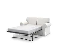 MASTERS OF COVERS Funda de Repuesto para Sofá Cama de 2 plazas Ektorp, Funda Ektorp 2 Plazas Sofá Cama, Cubierta de Reemplazo, 197 x 90 x 88 cm (Blanco, Algodón)