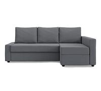 MASTERS OF COVERS Funda de Repuesto Sofá Cama de Esquina Friheten, Chaise Longue Izquierda/Derecha, Ajuste Individual, Tela Resistente, 230 x 68/151 x 66 cm (Gris Oscuro, Poliéster)