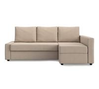 MASTERS OF COVERS Funda de Repuesto Sofá Cama de Esquina Friheten, Chaise Longue Izquierda/Derecha, Ajuste Individual, Tela Resistente, 230 x 68/151 x 66 cm (Caqui Claro, Poliéster)