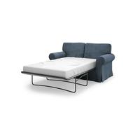 MASTERS OF COVERS Funda de sofá cama compatible con IKEA Ektorp 2 plazas, funda de repuesto, hecha a mano, 197 x 90 x 88 cm (pana, gris azulado)