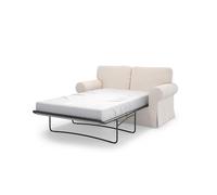 MASTERS OF COVERS Funda de sofá cama compatible con IKEA Ektorp 2 plazas, funda de repuesto, hecha a mano, 197 x 90 x 88 cm (pana, crema)