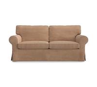 MASTERS OF COVERS Funda para sofá Compatible con sofá de 2 plazas IKEA Ektorp, funda de repuesto, hecha a mano, 100% algodón (Beige, corduroy)