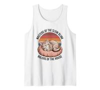 Masters of the Slow Blink Rulers of the House, mascota amante de los gatos Camiseta sin Mangas