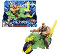 Masters of the Universe He-Man and The Action Figure + Vehículo basado en series animadas, personajes de batalla articulados, regalo para mayores de 4 años