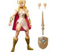 Masters of the Universe Masterverse New Etheria She-Ra Figura de acción de MOTU de 17,78cm con 30 puntos de articulación, manos intercambiables, capa de tela suave, escudo y espada, JBP83