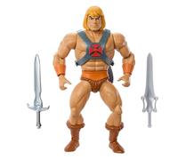 Masters of the Universe: MOTU Figura de acción He-Man con dos espadas, colección Cartoon, juguete +6 años (Mattel HYD17)