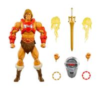Masters of the Universe MOTU Figura de acción He-Man con puño de trueno para coleccionistas con accesorios, colección Masterverse, juguete +6 años (HYC56)