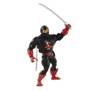 Masters of the Universe MOTU Ninjor, Figura de acción de guerrero ninja malvado con túnica extraíble, nunchakus, arco y flecha y espada, juguete regalo para niños y niñas +6 años, HYD21