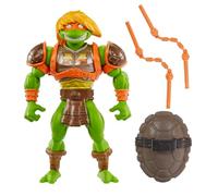Masters of the Universe MOTU Turtles of Grayskull Michelangelo, Figura de acción con peluca de He-Man y armadura, inspirado en las Tortugas Ninja, juguete regalo para niños y niñas +6 años, HTH13