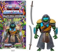 Masters of the Universe MOTU Turtles of Grayskull Stealth Ninja Leonardo, Figura de acción con accesorios, inspirado en las Tortugas Ninja, juguete regalo para niños y niñas +6 años, HTH17