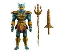 Masters of the Universe Origins 200X Figura de acción Mer-Man | Juguete MOTU, colección dibujos, 14 cm, villano de los 80, diseño detallado, accesorios de tridente y espada, JHK02
