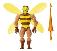 Masters of the Universe Origins Cartoon Collection Buzz-Off Figura de acción, líder de las abejas de 14cm con alas, gafas y lanza, inspirado en la serie de televisión de los años80, JBM88
