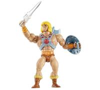 Masters of The Universe Origins Figura de acción de He-Man, Juguete de héroe de televisión de 13,97cm, Motu 1980, diseño detallado con arnés, Espada, Hacha y Escudo, JNP97