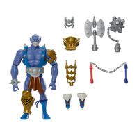 Masters of the Universe Origins & ThunderCats Figura de acción articulada de 14cm de Panthro, cruce de los años 80, juguete con armadura intercambiable, maza, hacha y un cómic en miniatura, JFW97