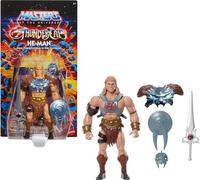 Masters of the Universe Origins & ThunderCats Figura de acción articulada de 14cm de He-Man, cruce de los años 80, juguete con armadura intercambiable, espada, escudo y un cómic en miniatura, JFW98