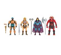 Masters of the Universe Película He-Man, Skeletor y más | Pack de 4 figuras de acción MOTU de 14 cm, con 14 puntos de articulación y rostros de los actores, JKJ33