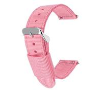 MasterUnion Correa de reloj Correa de nylon colorida Liberación rápida Hombres Mujeres Banda de repuesto 18-24 mm, rosa 1, 18mm