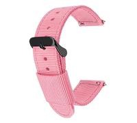 MasterUnion Correa de reloj Correa de nylon colorida Liberación rápida Hombres Mujeres Banda de repuesto 18-24 mm, rosa 2, 18mm