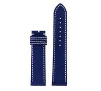 MasterUnion Correa de reloj Correa de nylon con forro de cuero genuino 20-24 mm Pulsera impermeable para hombres, Azul 1, 22mm