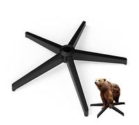 Mastery Mart Silla de oficina con base en cruz de 300 kg, 70 cm, estructura de metal resistente, universal, para ruedas de 11 mm x 22 mm y muelle de gas de 50 mm, duradero, color negro mate