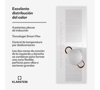 Masterzone 90 Slim Flex Placa de inducción encastrable 4 zonas de cocción 2 zonas flexibles ThermoBoost Tecnología Smart Flex Máx. 7200 W Klarstein