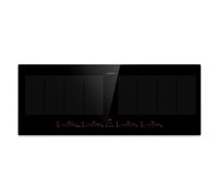 Masterzone 90cm 2 Zonas flexibles Placa de Inducción 4 Fuegos Negro