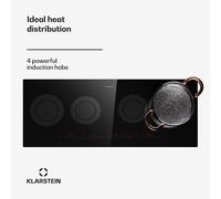 Masterzone Slim Round Placa de inducción encastrable 4 zonas de cocción ThermoBoost Tecnología Smart Flex Máx. 7200 W Klarstein