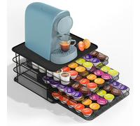 Masthome Soportes para Cápsulas de Café para 108 Cápsulas,Dispensador Capsulas con Dolce Gusto,Organizador de Cápsulas con 3 Cajones de metal con superficie antivibración