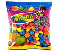 Mastia Fruity Chews Caramelos Masticables de Frutas 1 kg | Caramelos Blandos Surtidos, Sabores Frutales, Sin Gluten, Bolsa Ahorro