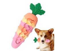 masticable de Zanahoria para Perro, de Silicona Duradero con Sonido, Juguetes de dentición para Perros pequeños, medianos y Grandes, Divertidos Juguetes interactivos para Masticar en