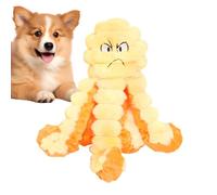 masticable para perros, chirriante de felpa resistente al desgarro en forma de pulpo | Juguetes chirriantes para perros, para interiores y exteriores, hogar, parque, caminar, playa