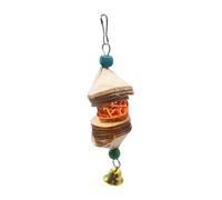 masticable - Trituradora de Comida Colgante | para morder Shotet con Campana, Accesorios de Jaula para pájaros del Amor, finanzas, cacadias, periquitos, Conures, Macaws, pájaros para