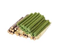 Masticables de bambú natural: juguetes para animales pequeños, refrigerios para moler roedores, soporte de mantenimiento molar saludable que mejora los hábitos diarios de mordida | Diseño ecológico no