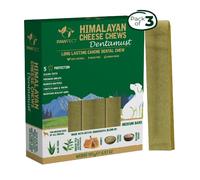 Masticables de queso del Himalaya - Dentamust con infusión de aloe vera: paquete de 3 masticables para perros de tamaño mediano (195 g/6,88 oz)