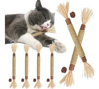 Masticar Palos Gato,6pcs Juguetes para Gatos,Palitos de Catnip para Gatos,Catnip para Gatos,Palitos de Hierba Gatera para Gatos,Palitos para Masticar Gato Juguete,para Limpia Dientes Juguetes Catnip