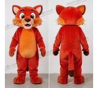 Masticot Mascot Máscara de puma rojo juguetón